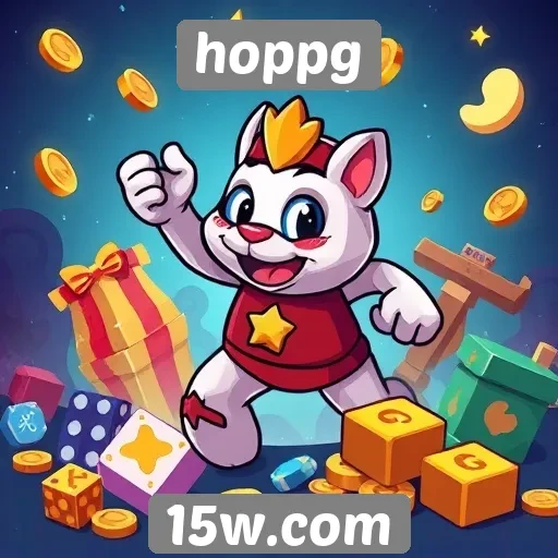 Exploração das categorias de jogos disponíveis no hoppg