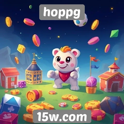 Variedade de jogos disponíveis no hoppg